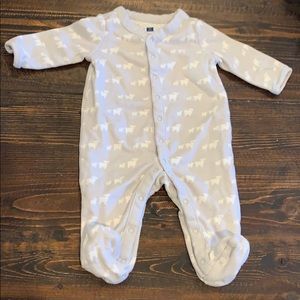 Janie & Jack Gray 🐑 footie 0-3 month